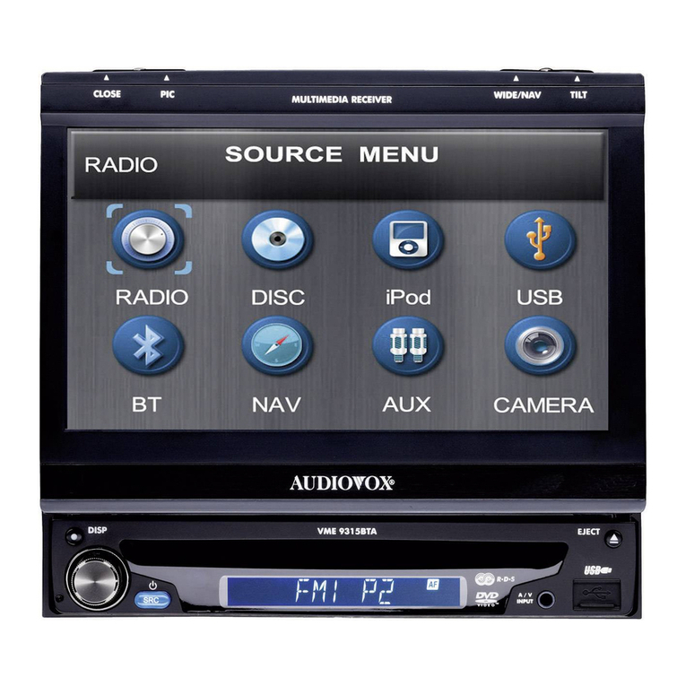 Audiovox VME 9315 BTA User manual