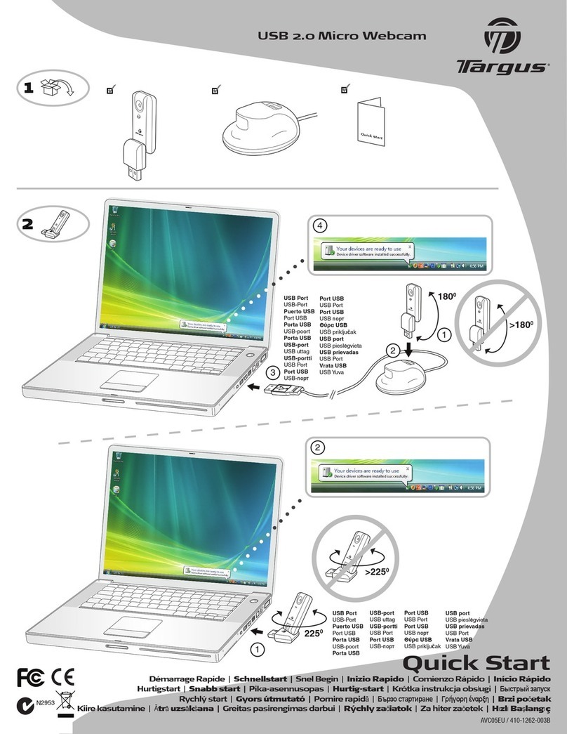 Targus MICRO WEBCAM User manual