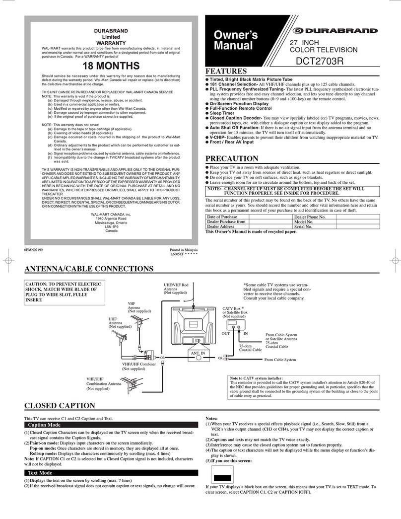 Durabrand DCT2703R User manual