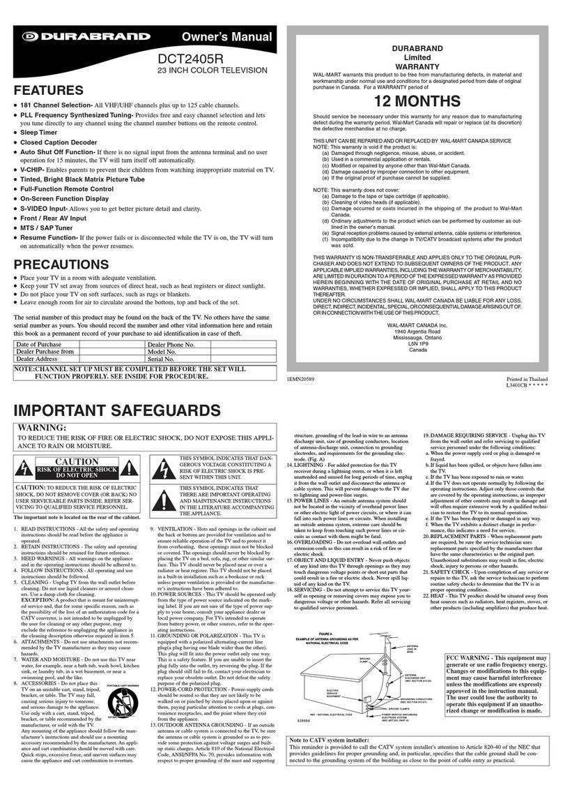 Durabrand DCT2405R User manual