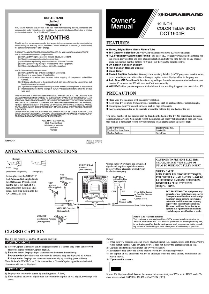 Durabrand DCT1904R User manual