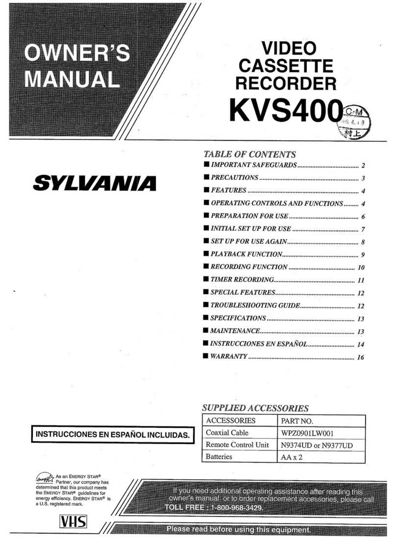 Sylvania KVS400 owner's manual