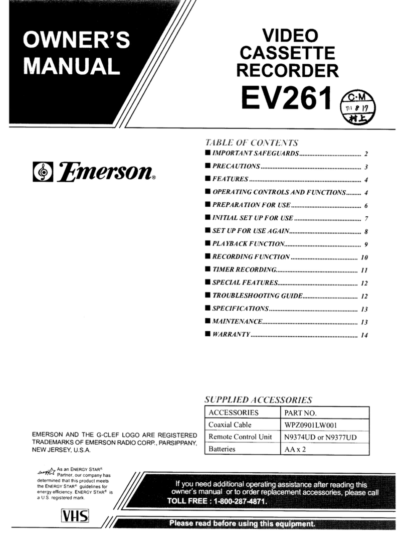 Emerson EV261 User manual Emerson EV261 User manual