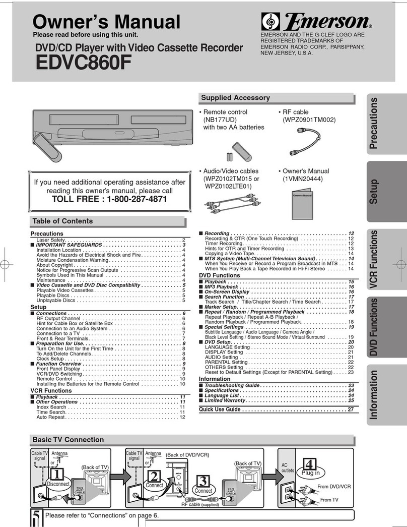 Emerson EDVC860F User manual