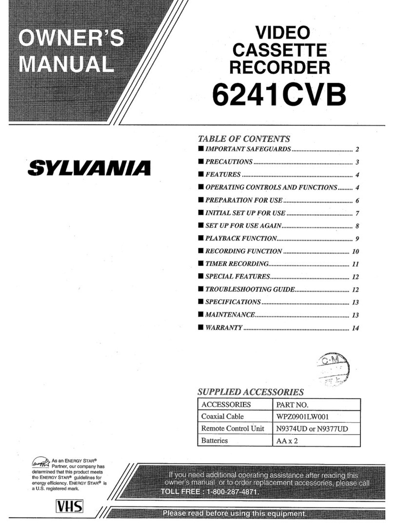 Sylvania 6241CVB User manual