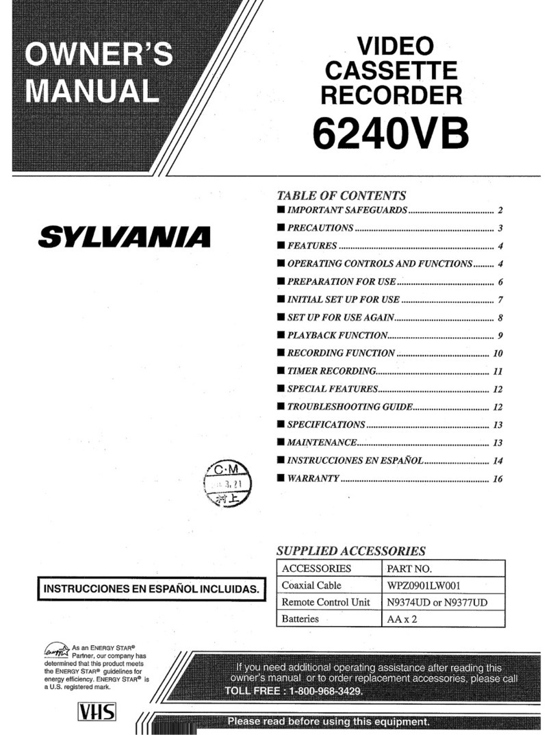 Sylvania 6240VB User manual Sylvania 6240VB User manual