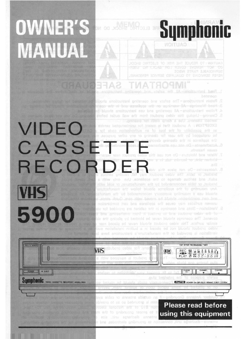 Symphonic 5900 User manual Symphonic 5900 User manual