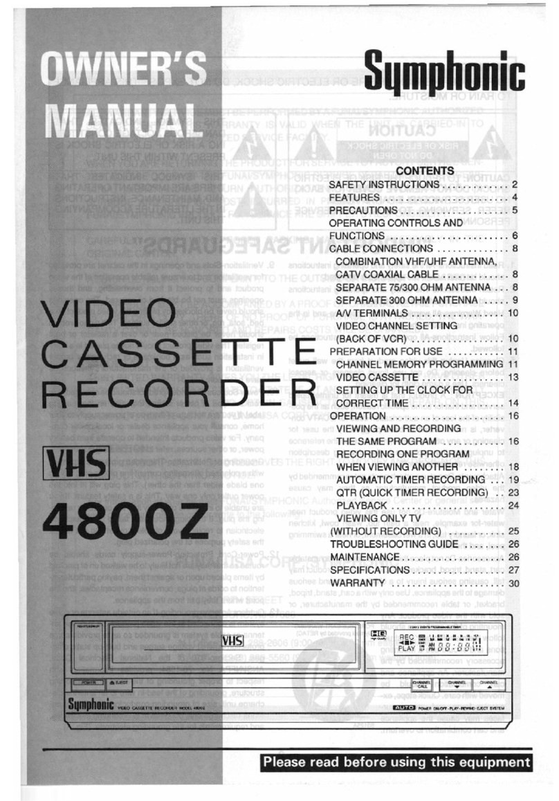 Symphonic 4800Z User manual Symphonic 4800Z User manual