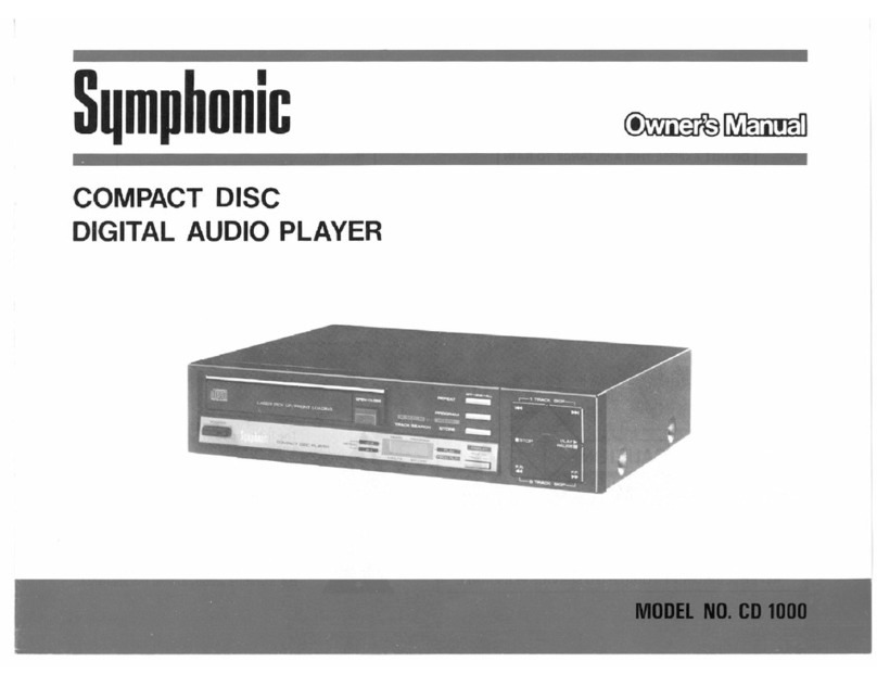 Symphonic CD1000 User manual Symphonic CD1000 User manual