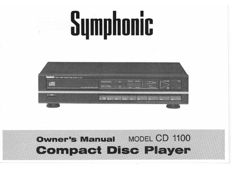 Symphonic CD1100 User manual Symphonic CD1100 User manual
