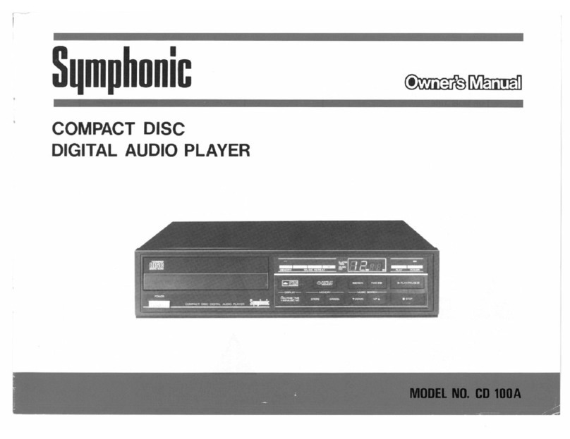Symphonic Symphonic CD 100A User manual Symphonic Symphonic CD 100A User manual