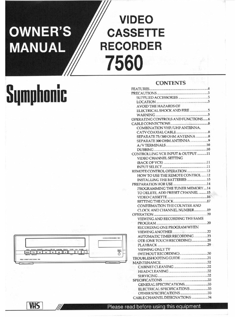Symphonic 7560 User manual