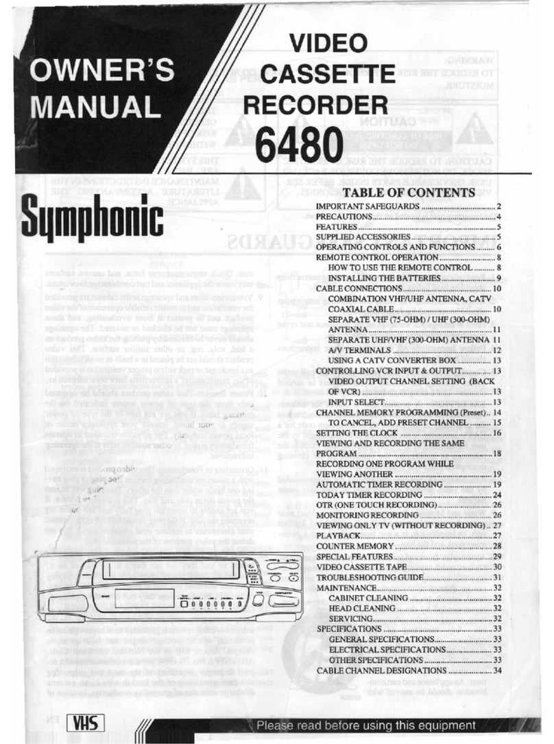 Symphonic 6480 User manual