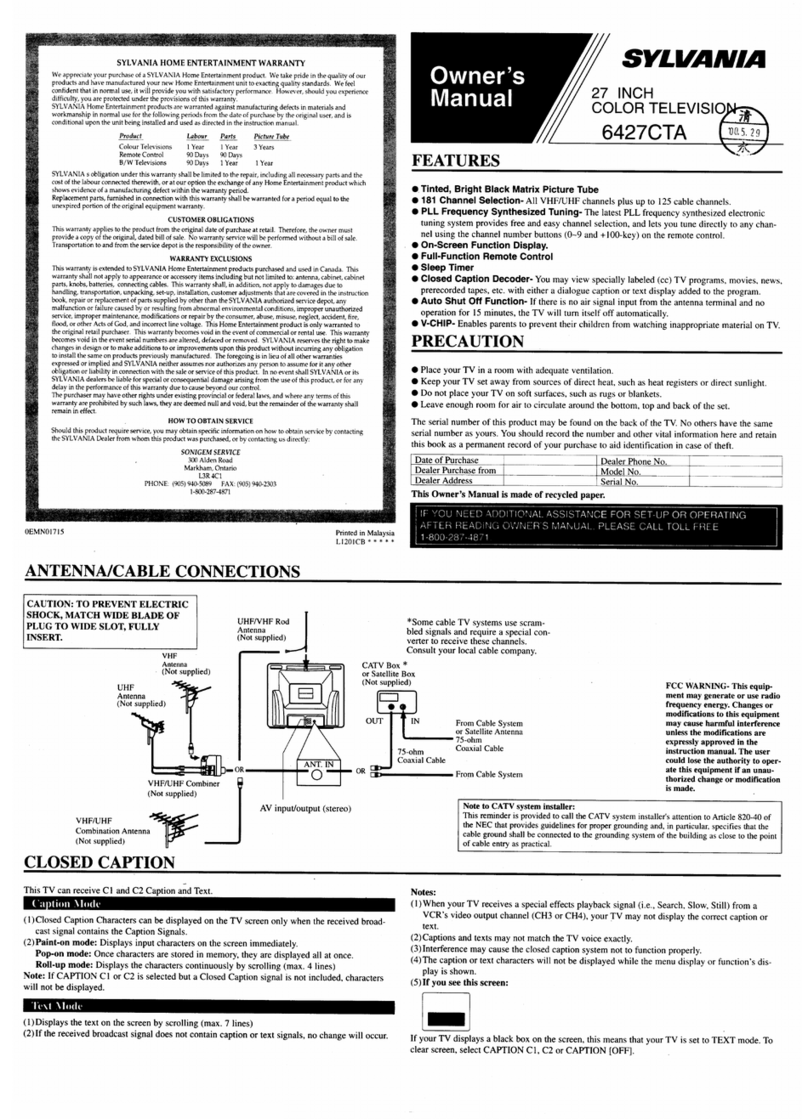 Sylvania 6427CTA User manual