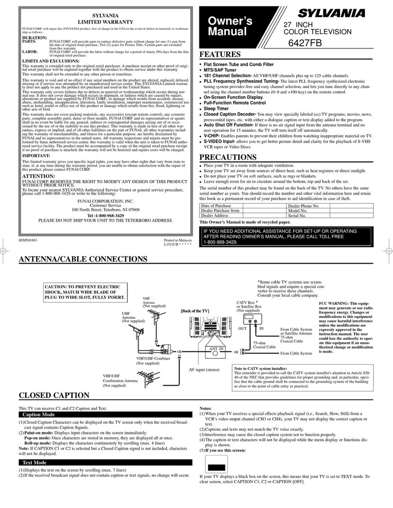 Sylvania 6427FB User manual