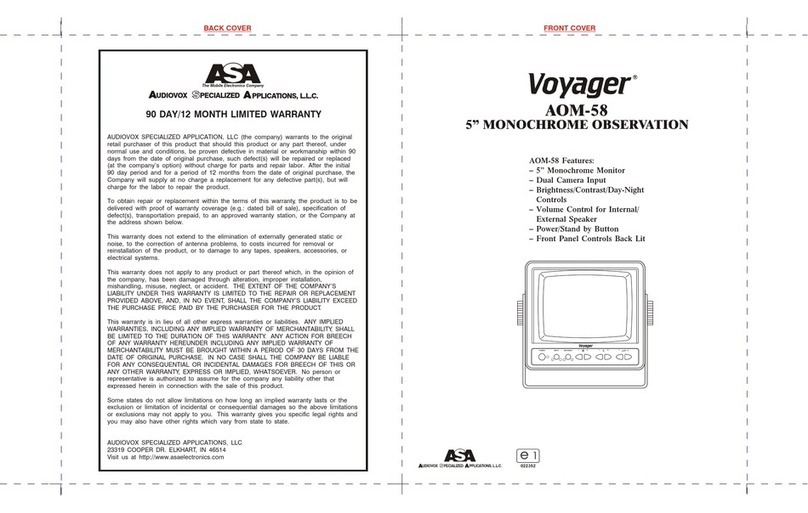 Voyager AOM-58 User manual