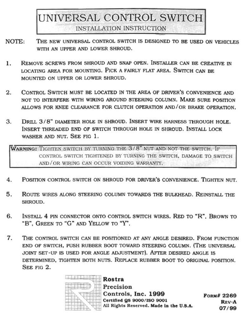 Rostra 2269-1 installation instructions Rostra 2269-1 installation instructions