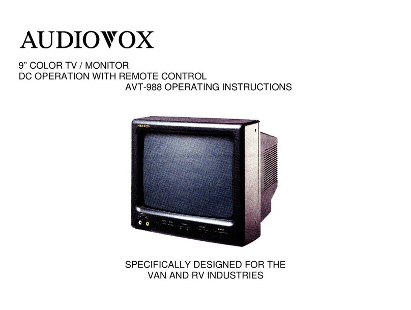 Audiovox AVT-988 operating instructions