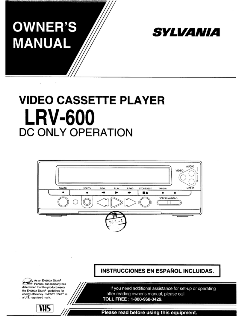 Sylvania LRV600 User manual