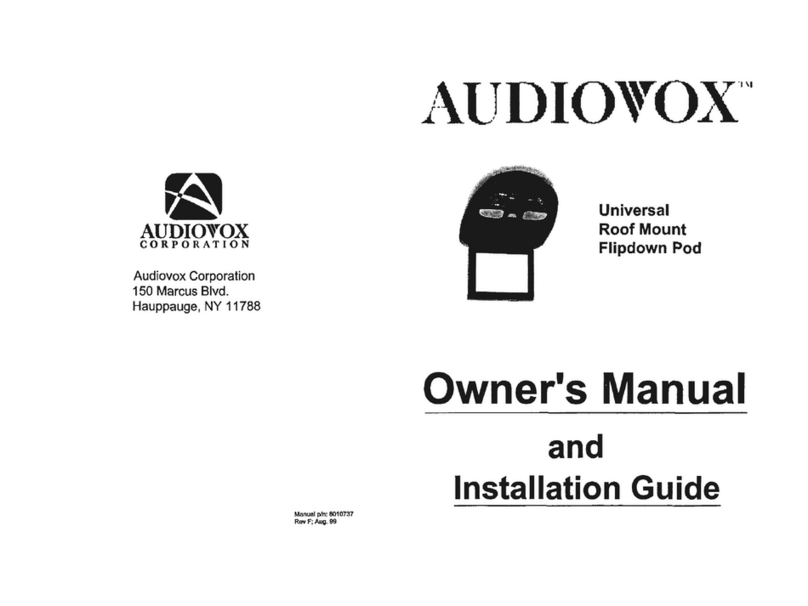 Audiovox 1020640 Programming manual