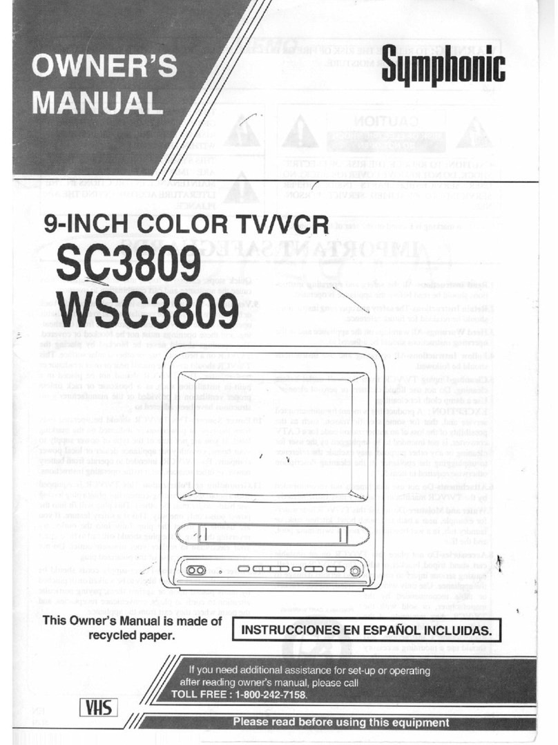 Symphonic SC3809 owner's manual