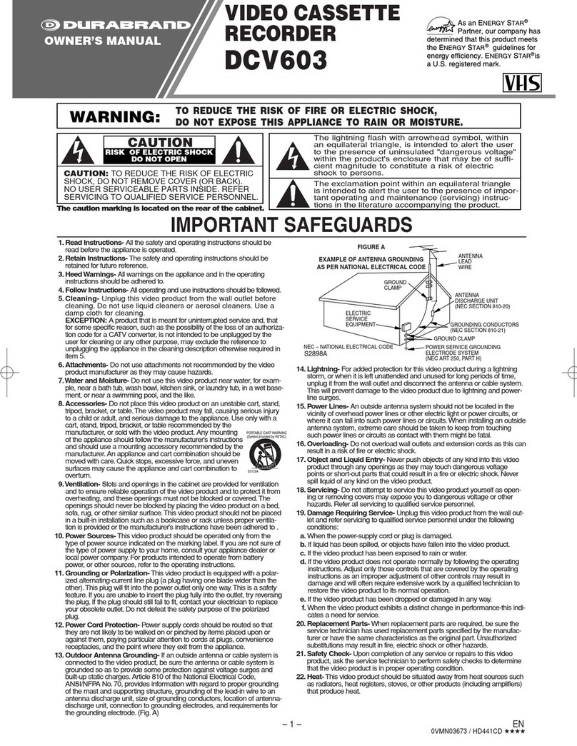 Durabrand RSDCV603 User manual