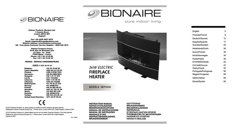 Bionaire BEF6500 instruction manual