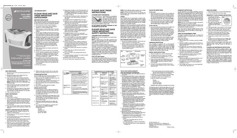 Bionaire BCM4655-CN Instruction leaflet