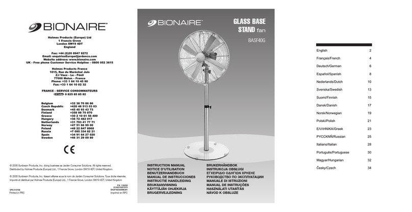 Bionaire BASF40G User manual