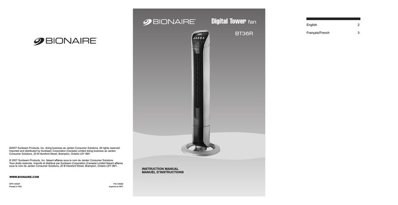 Bionaire Digital Tower BT36R User manual