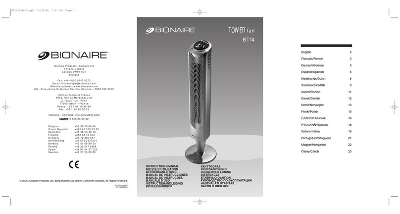 Bionaire BT14 User manual