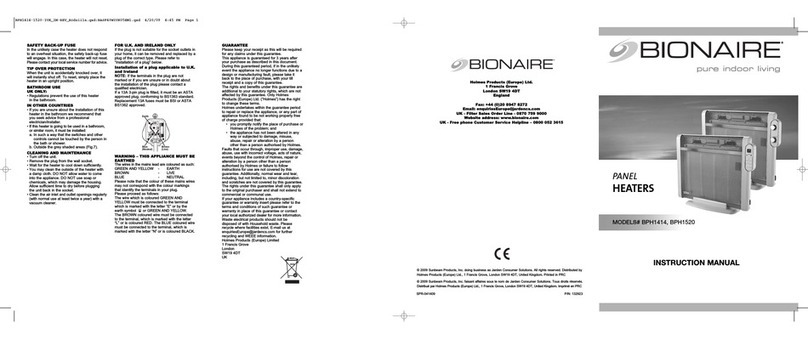 Bionaire BPH1414 User manual
