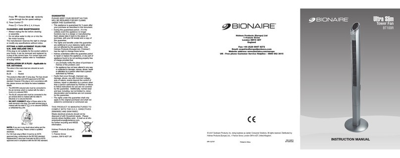 Bionaire BT100R User manual
