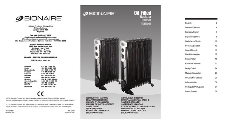 Bionaire BOH5001 instruction manual