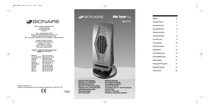 Bionaire BMT50 -  2 User manual