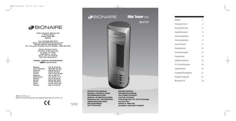 Bionaire BMT01 -  2 instruction manual