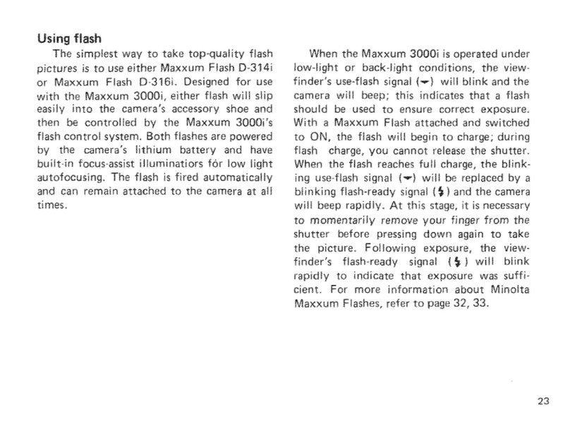 Minolta Maxxum 3000i User manual Minolta Maxxum 3000i User manual