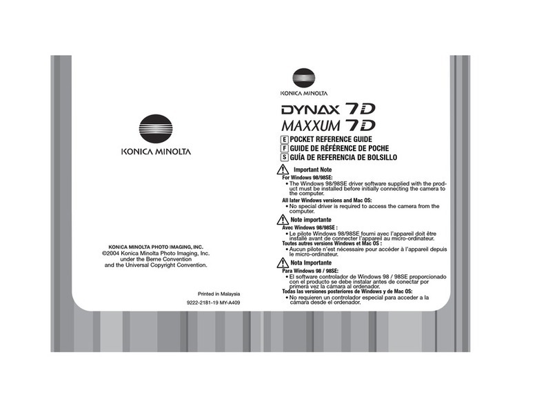 Konica Minolta Dinax 7D User manual