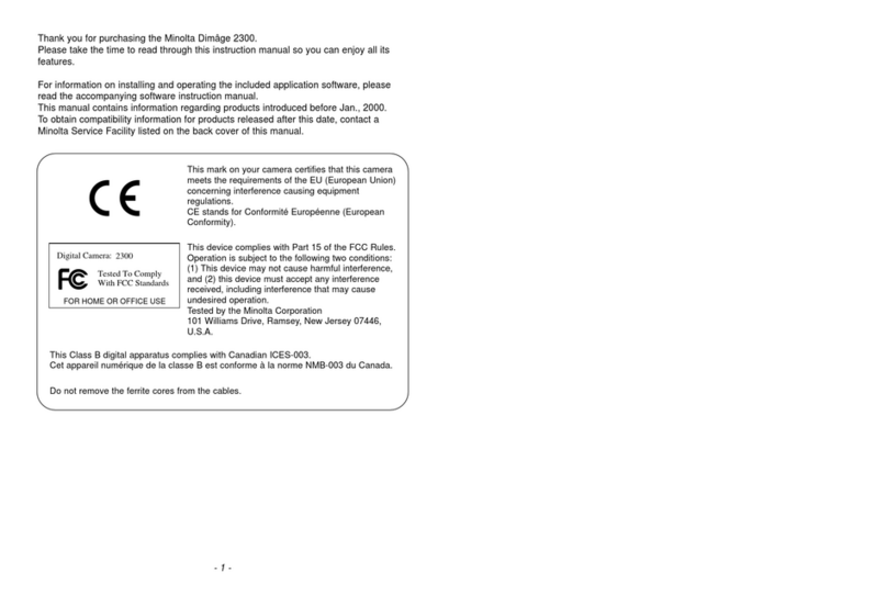 Minolta DIMAGE 2300 - AUTRE User manual