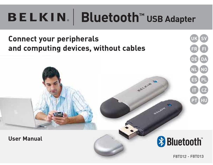 Belkin BLUETOOTH USB ADAPER User manual