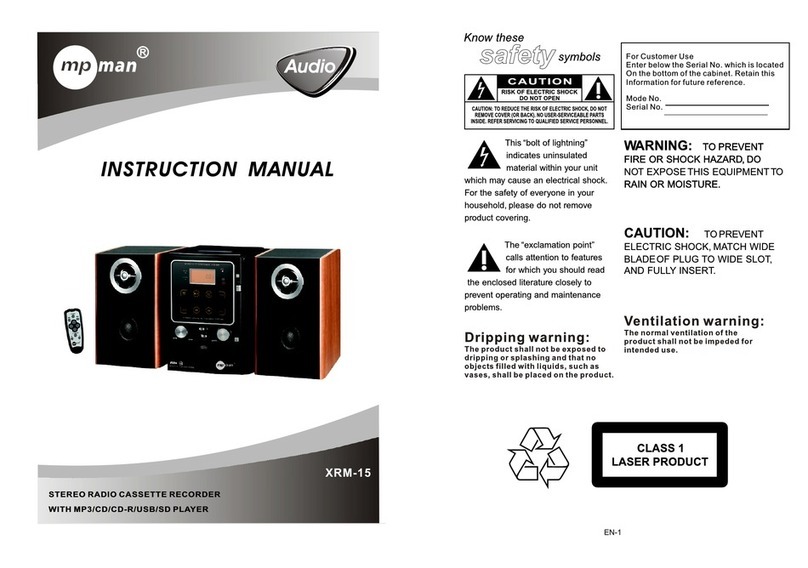 MP-Man XRM-15 instruction manual