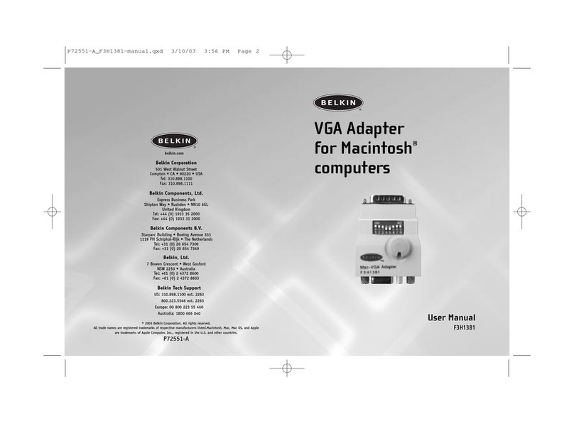 Belkin F3H1381REVISED User manual