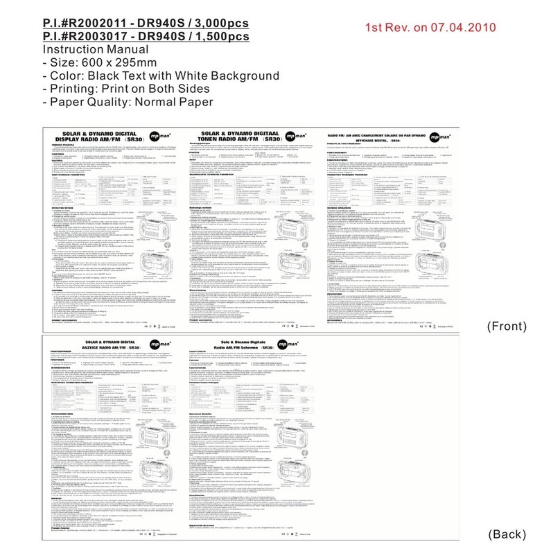MP-Man SR30 instruction manual