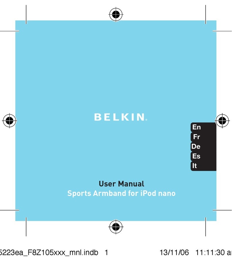 Belkin SPORTS ARMBAND FOR IPOD NANO user manual