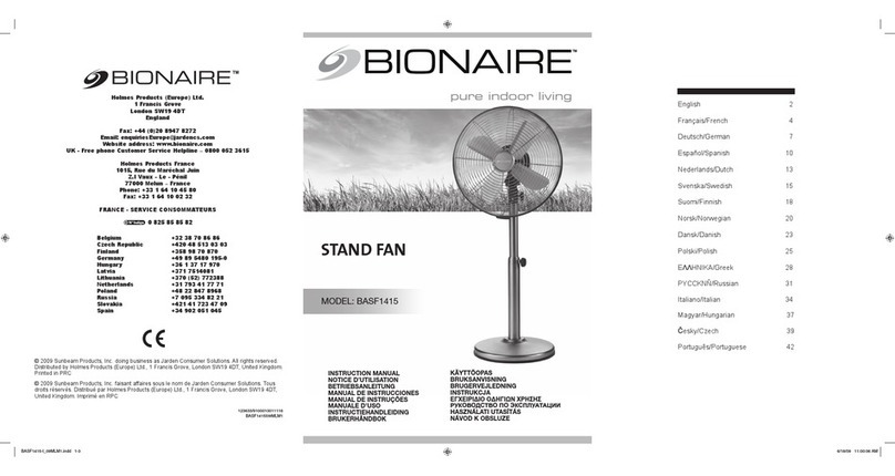 Bionaire BASF1415 -  2 User manual
