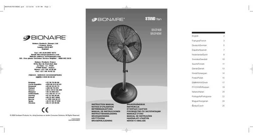 Bionaire BASF40 instruction manual