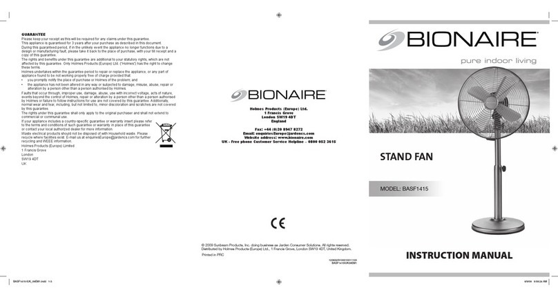 Bionaire BASF1415 -  2 User manual