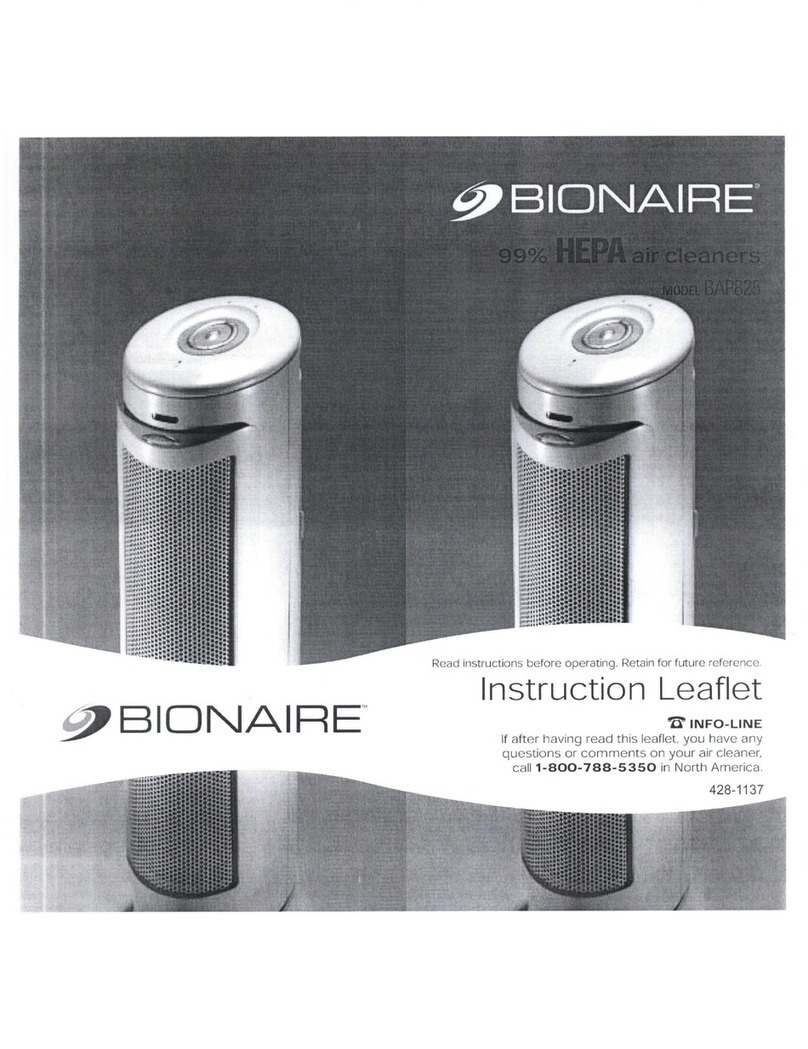 Bionaire BAP825 Manual