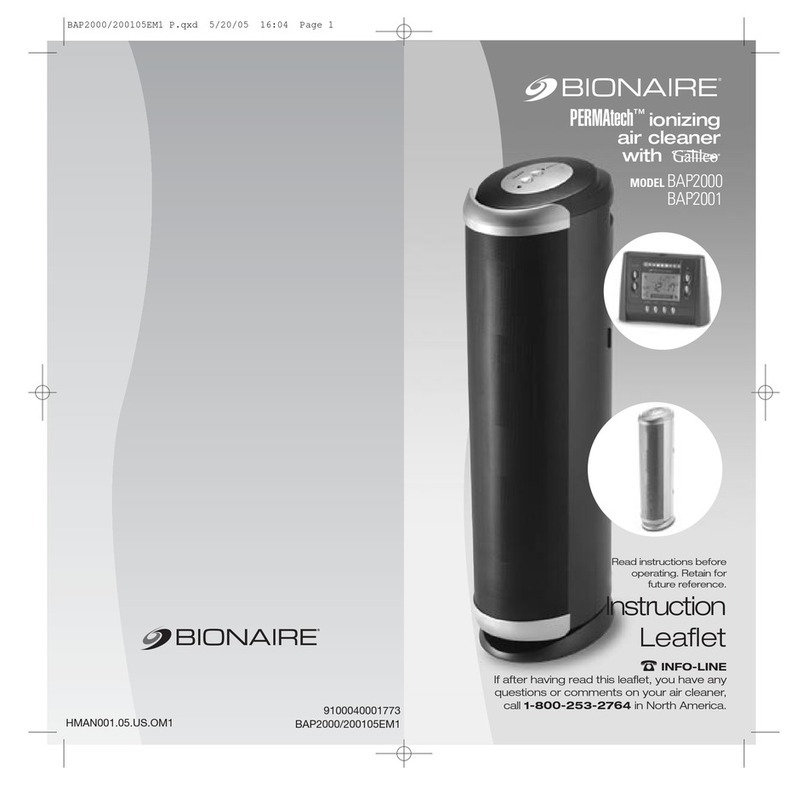Bionaire PERMAtech BAP2000 Manual