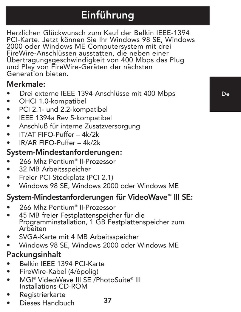 Belkin F5U501GEU manual